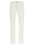 White Cotton Straight-Leg Jeans