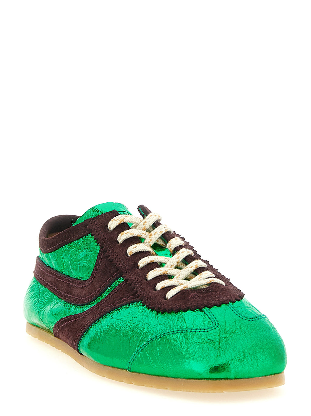 Bicolor Lamb Leather Sneakers