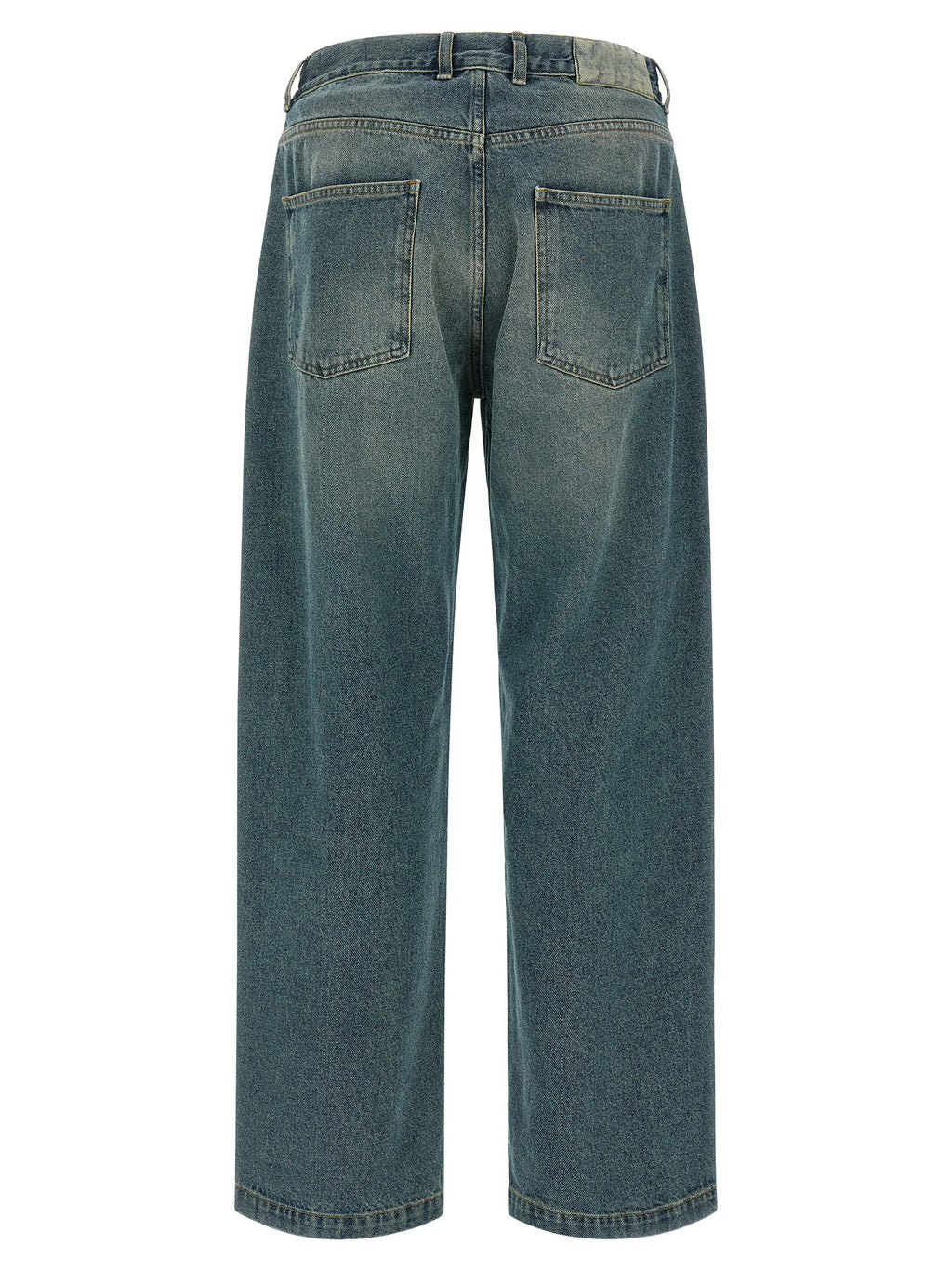 Blue Organic Cotton Straight-Leg Jeans