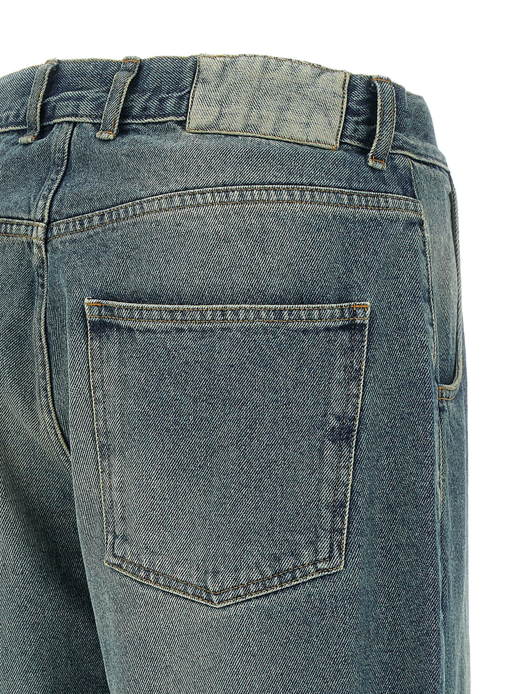 Blue Organic Cotton Straight-Leg Jeans