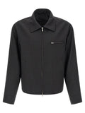 Gray Wool Full-Length Jacket