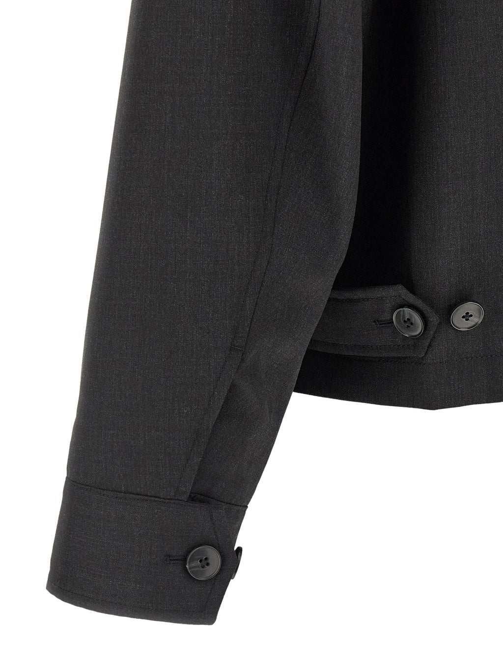 Gray Wool Full-Length Jacket