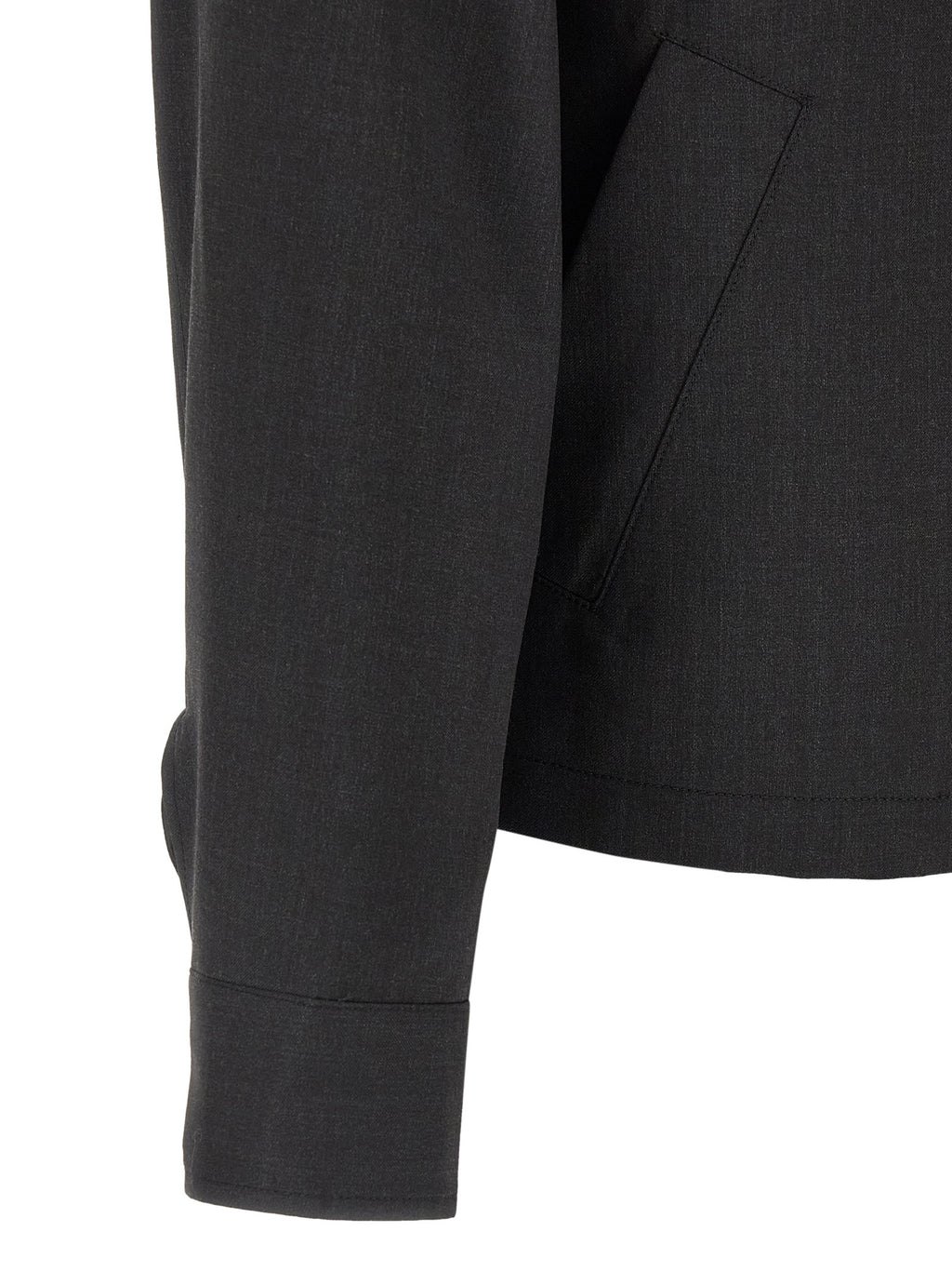 Gray Wool Full-Length Jacket