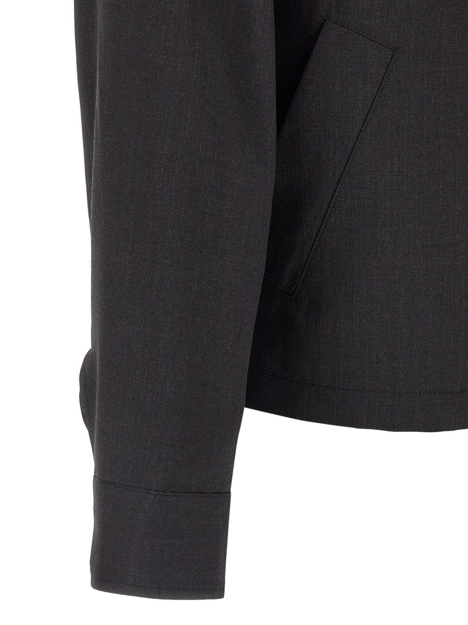 Gray Wool Full-Length Jacket