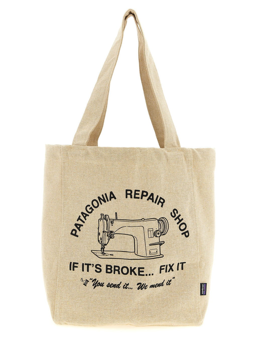 Beige Cotton Tote Bag