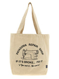 Beige Cotton Tote Bag
