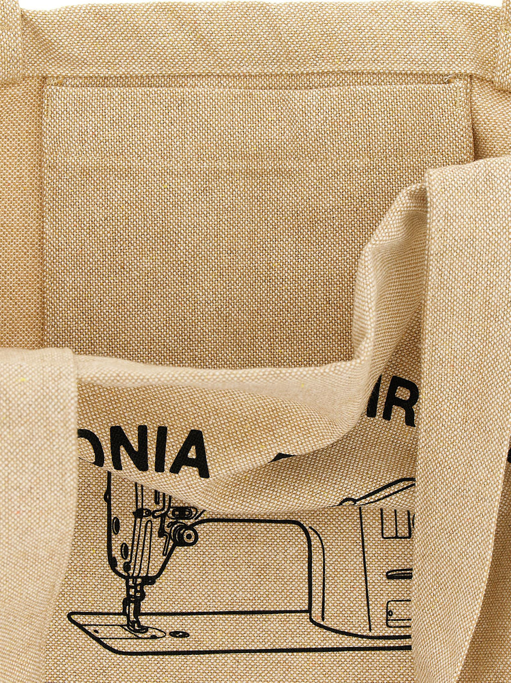 Beige Cotton Tote Bag