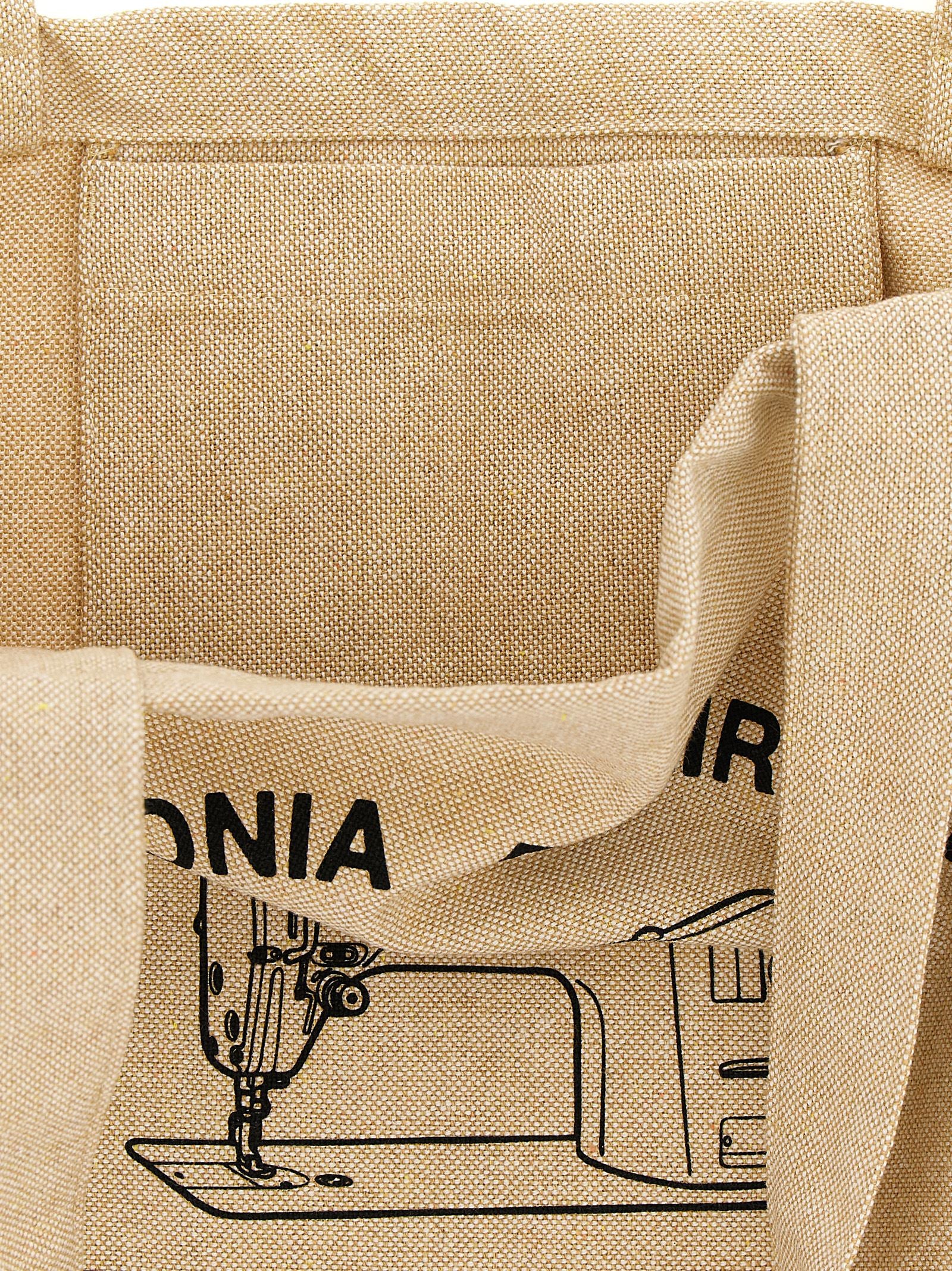 Beige Cotton Tote Bag