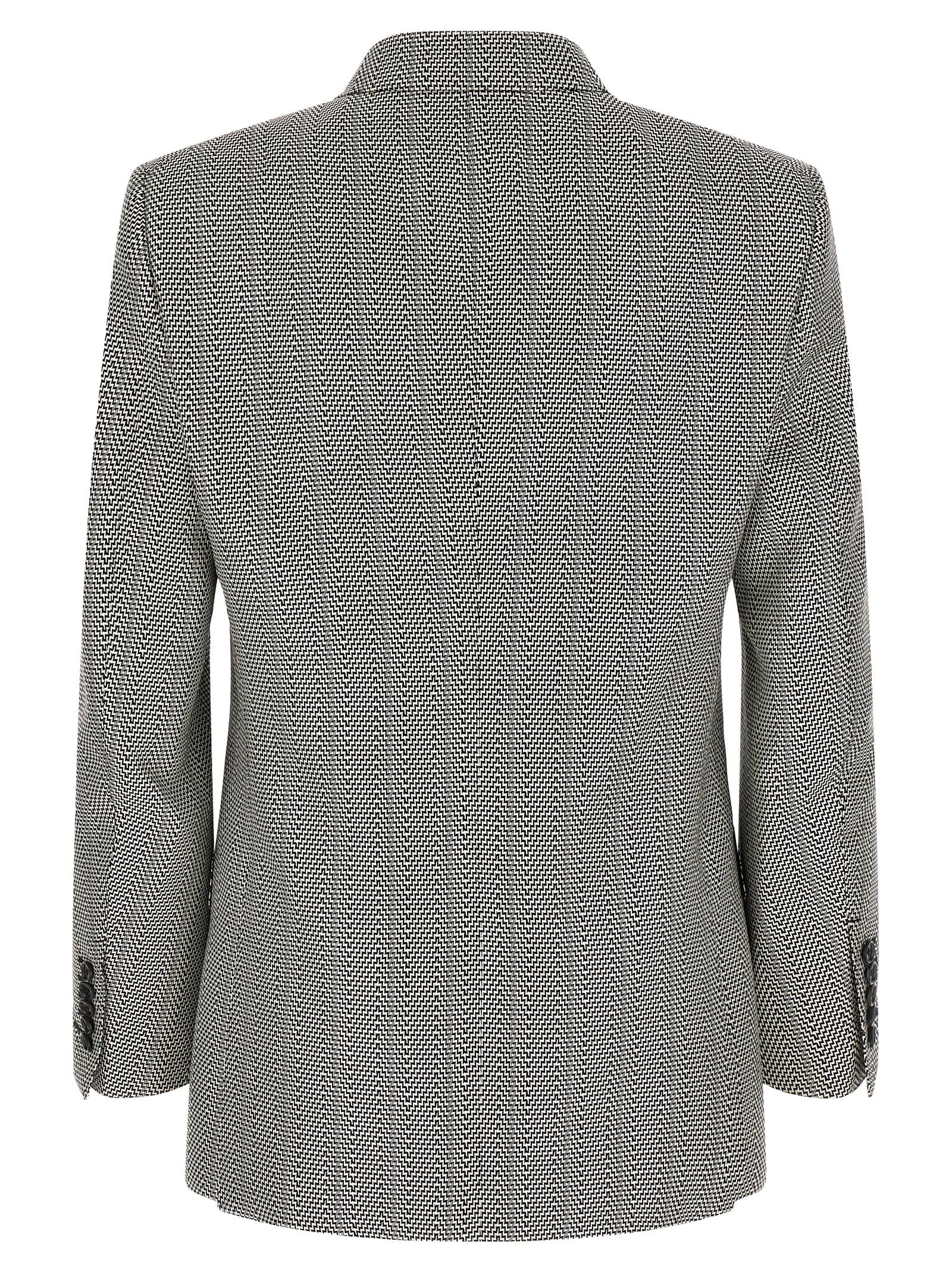 Bicolor Silk Blazer