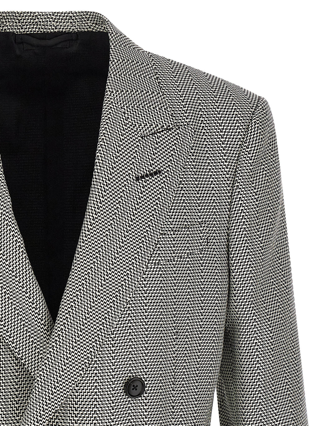 Bicolor Silk Blazer