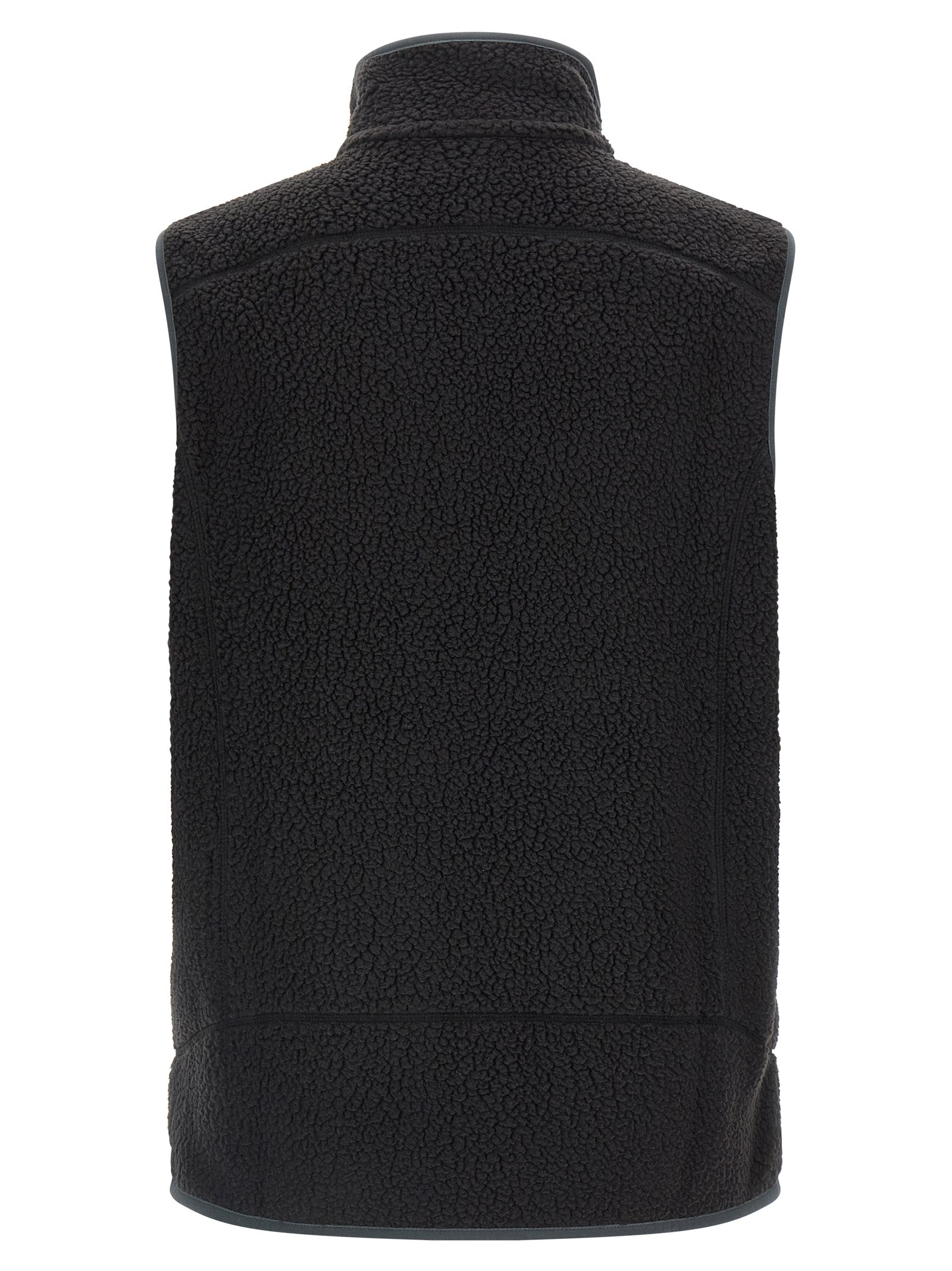 Black Polyester Sleeveless Jacket
