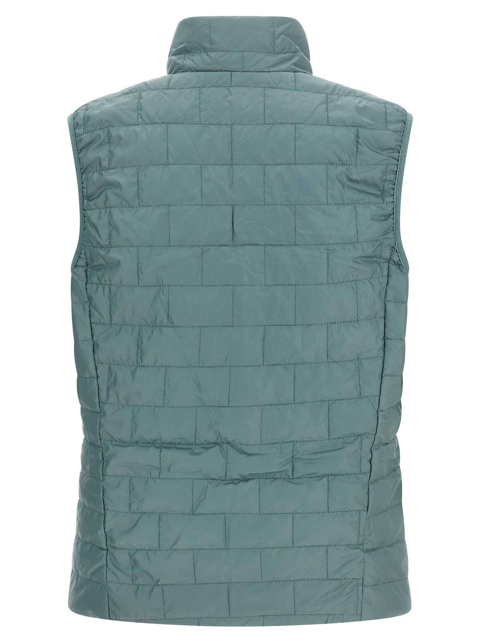 Blue Polyester Sleeveless Jacket