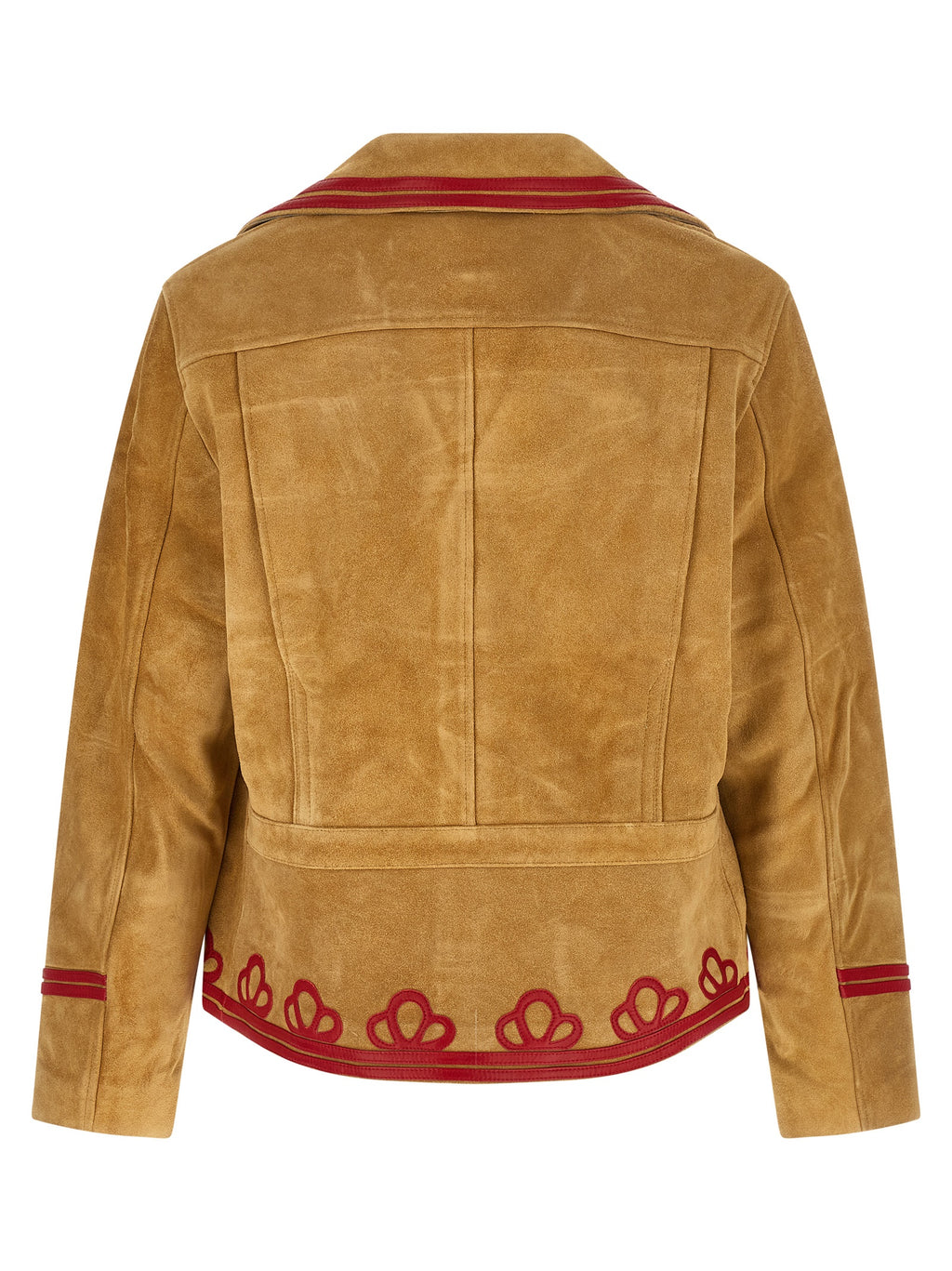 Beige Cowhide Leather Jacket