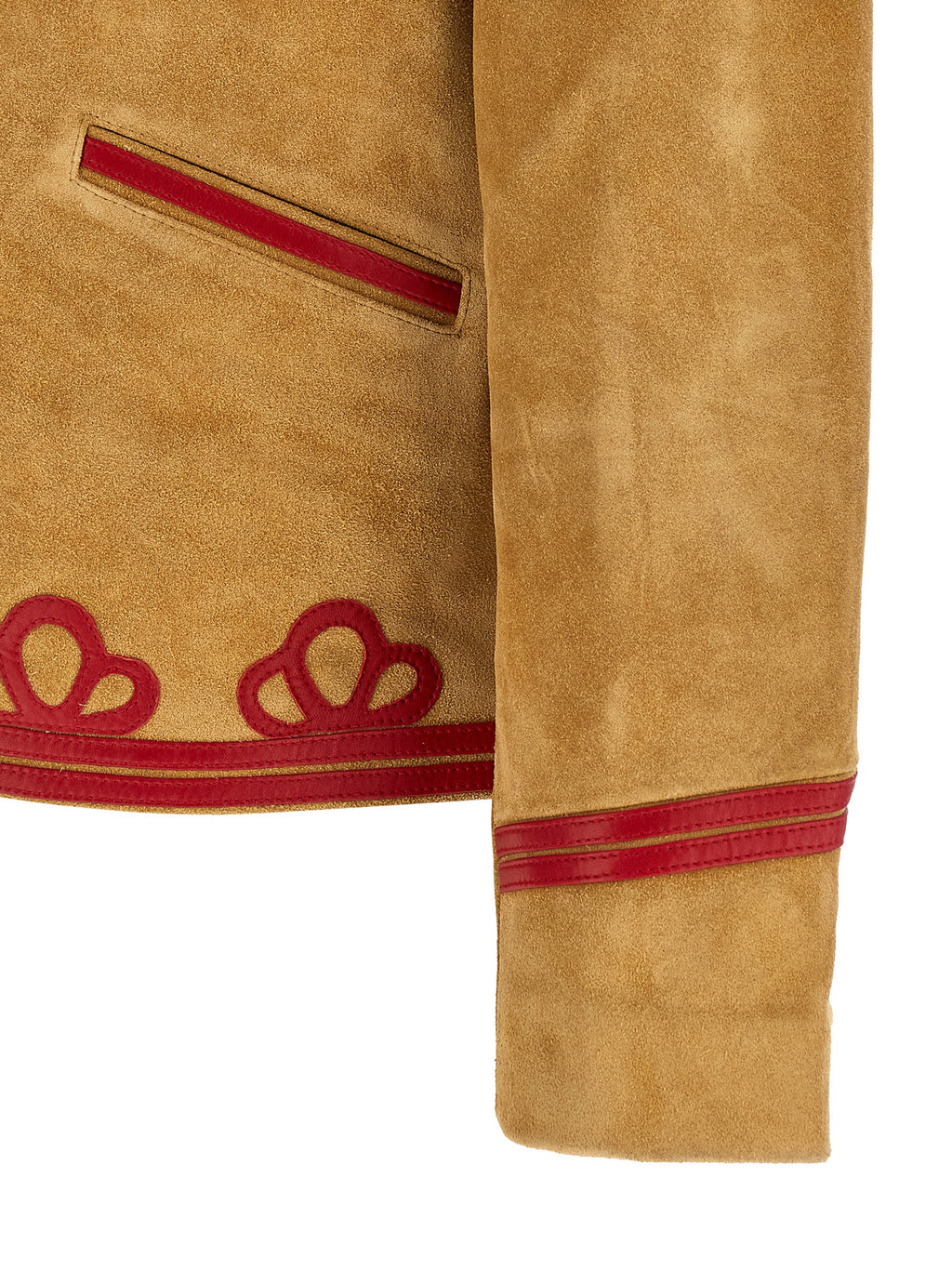 Beige Cowhide Leather Jacket