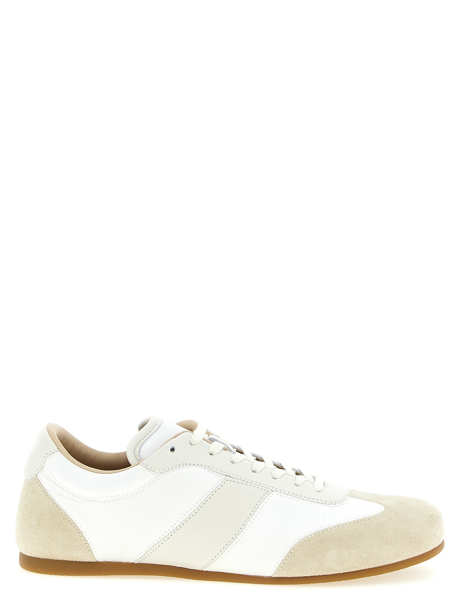 White Leather Athletic Sneakers