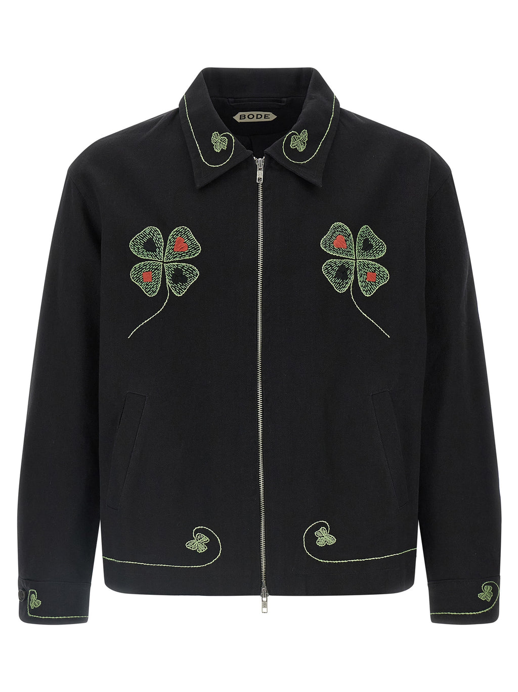Black Cotton Full-Length Jacket