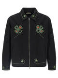 Black Cotton Full-Length Jacket