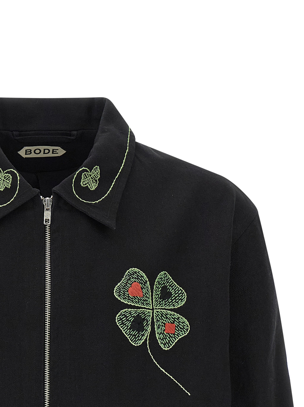 Black Cotton Full-Length Jacket