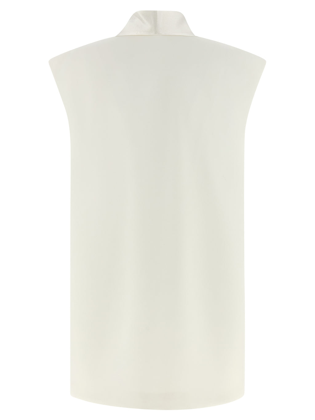 White Viscose Sleeveless Jacket