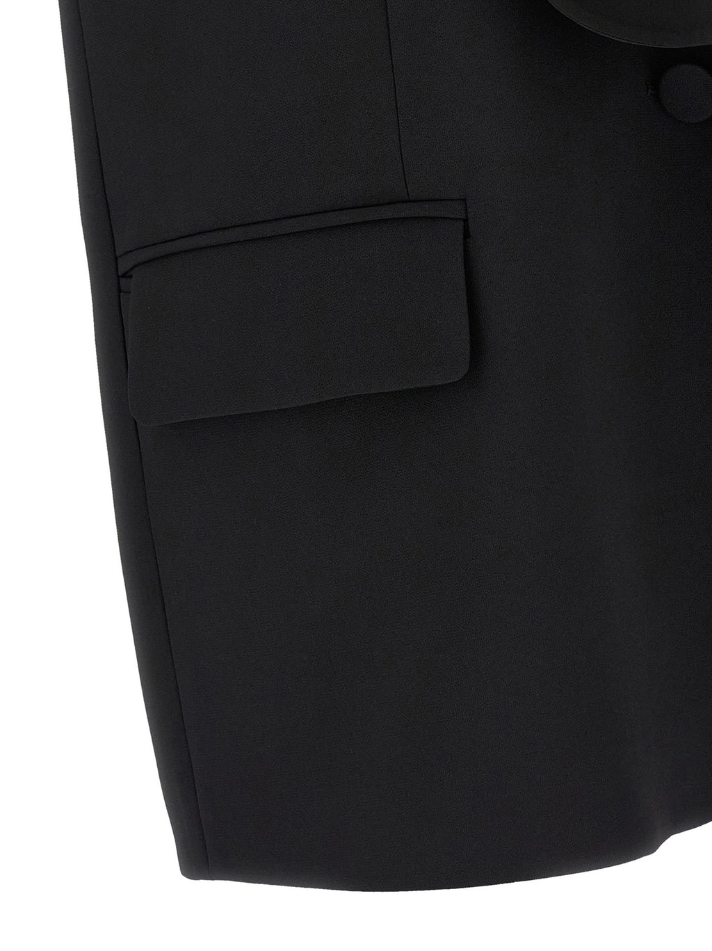Black Viscose Sleeveless Jacket