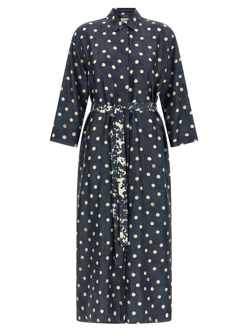 Blue Silk Midi Dress