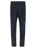 Blue Cotton Cargo Pants
