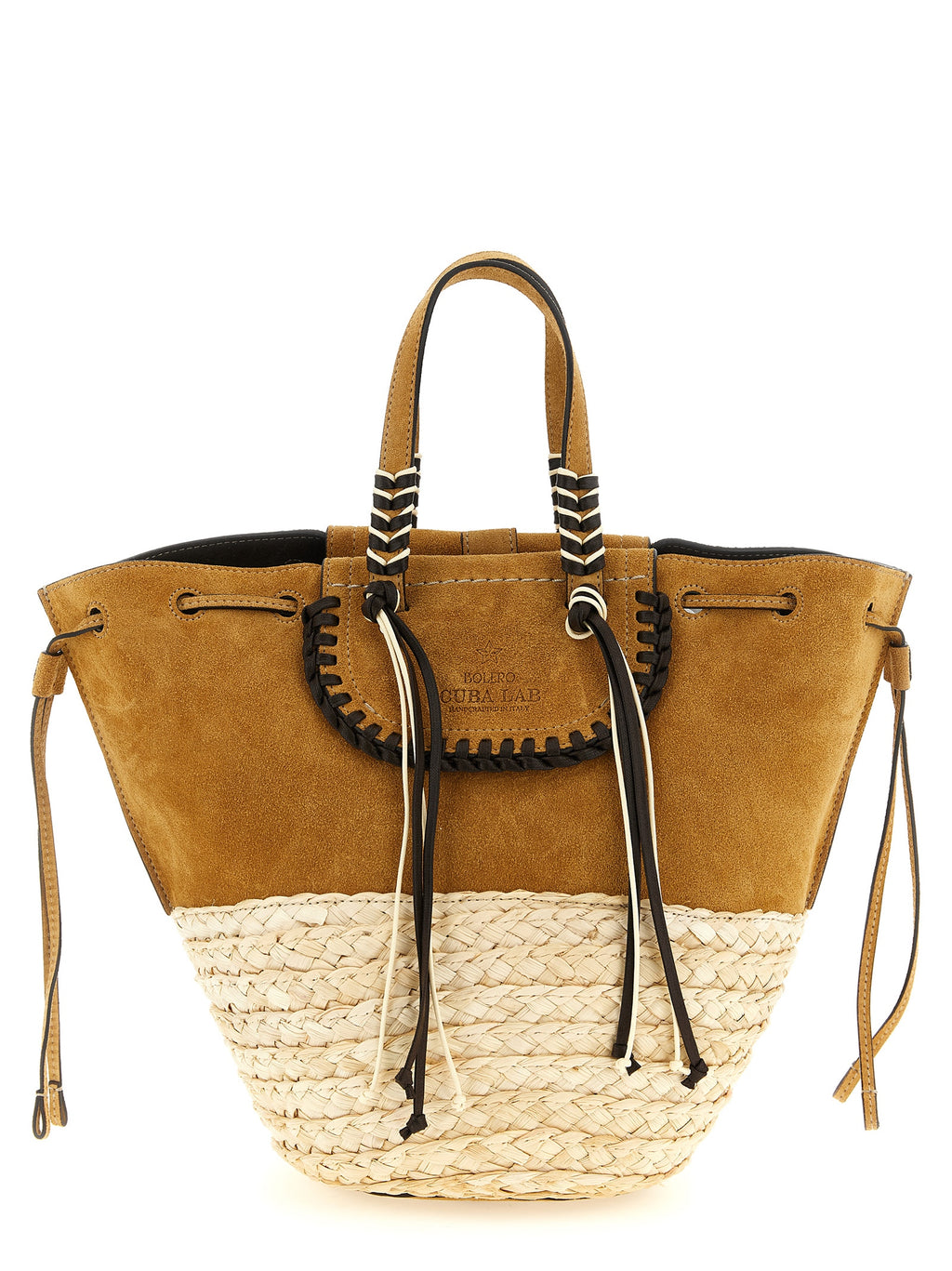 Beige Leather Tote Bag