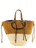 Beige Leather Tote Bag