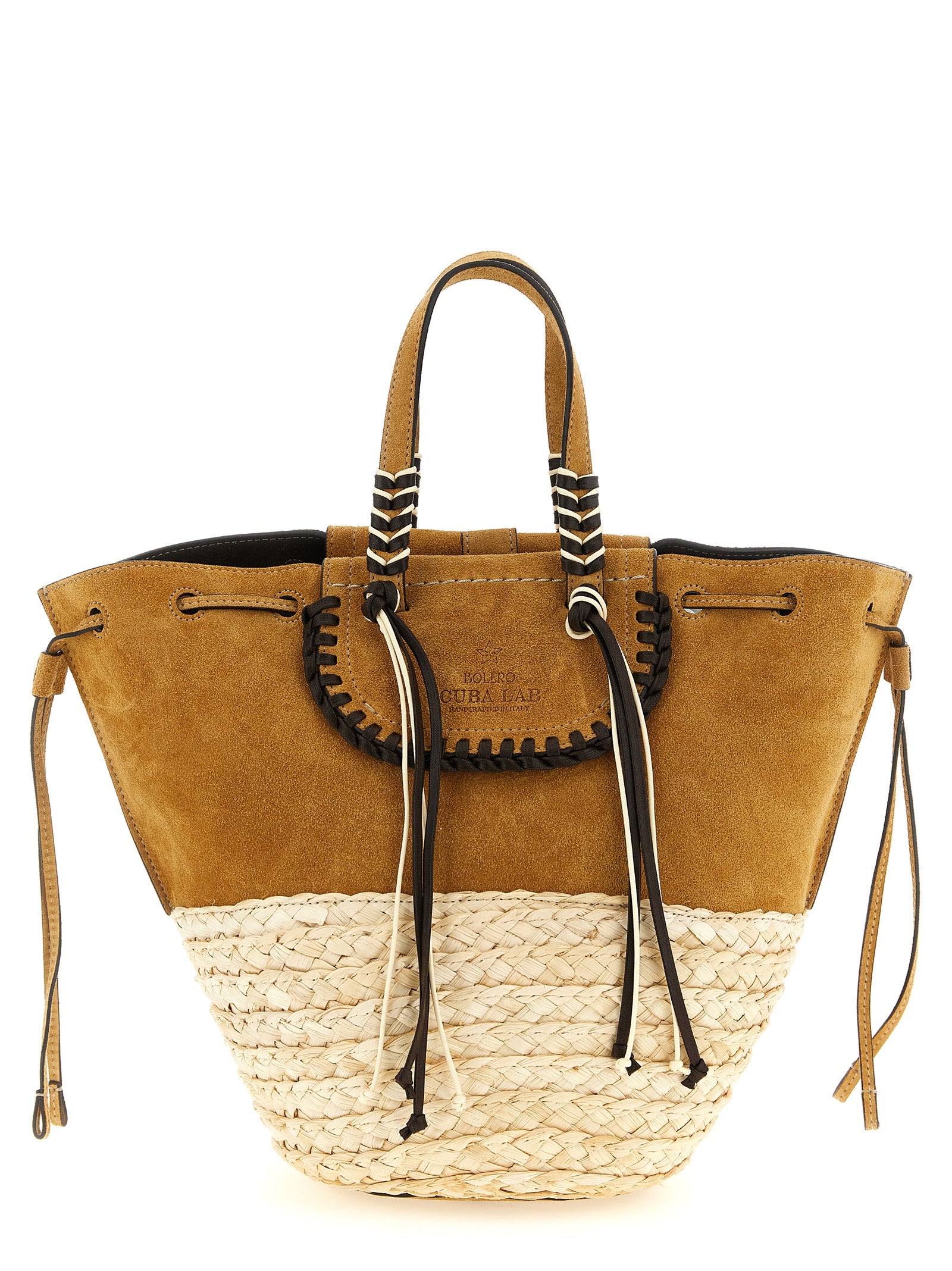 Beige Leather Tote Bag