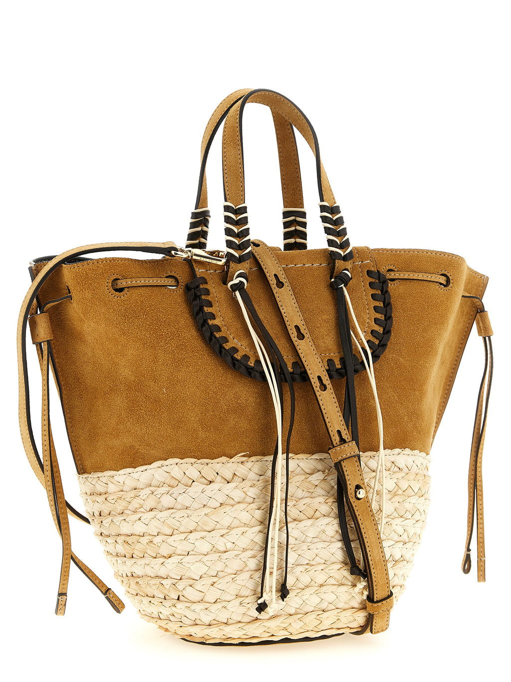 Beige Leather Tote Bag