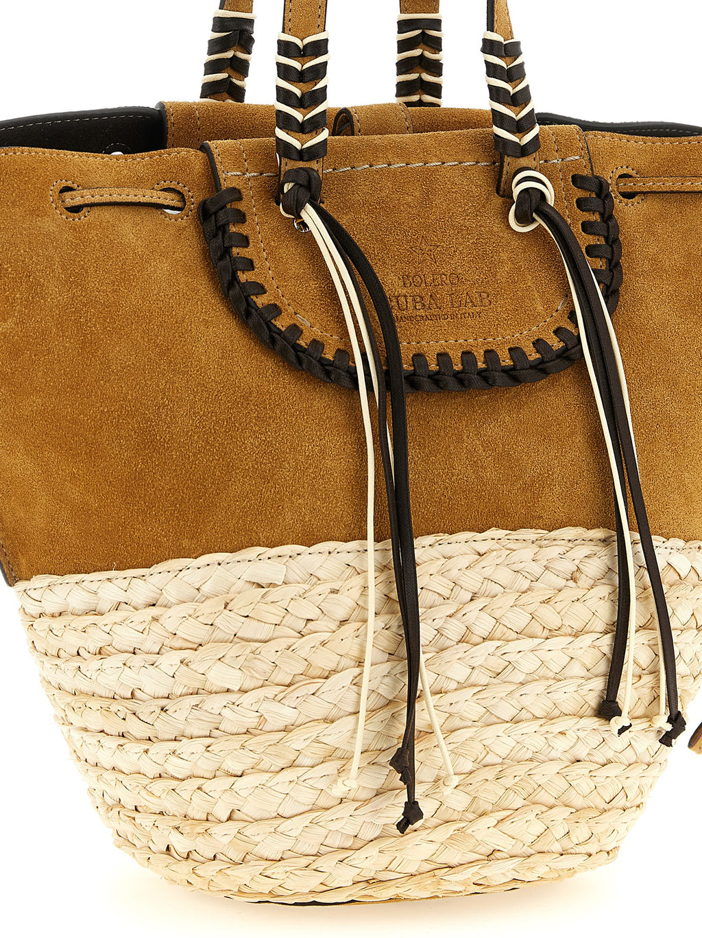 Beige Leather Tote Bag