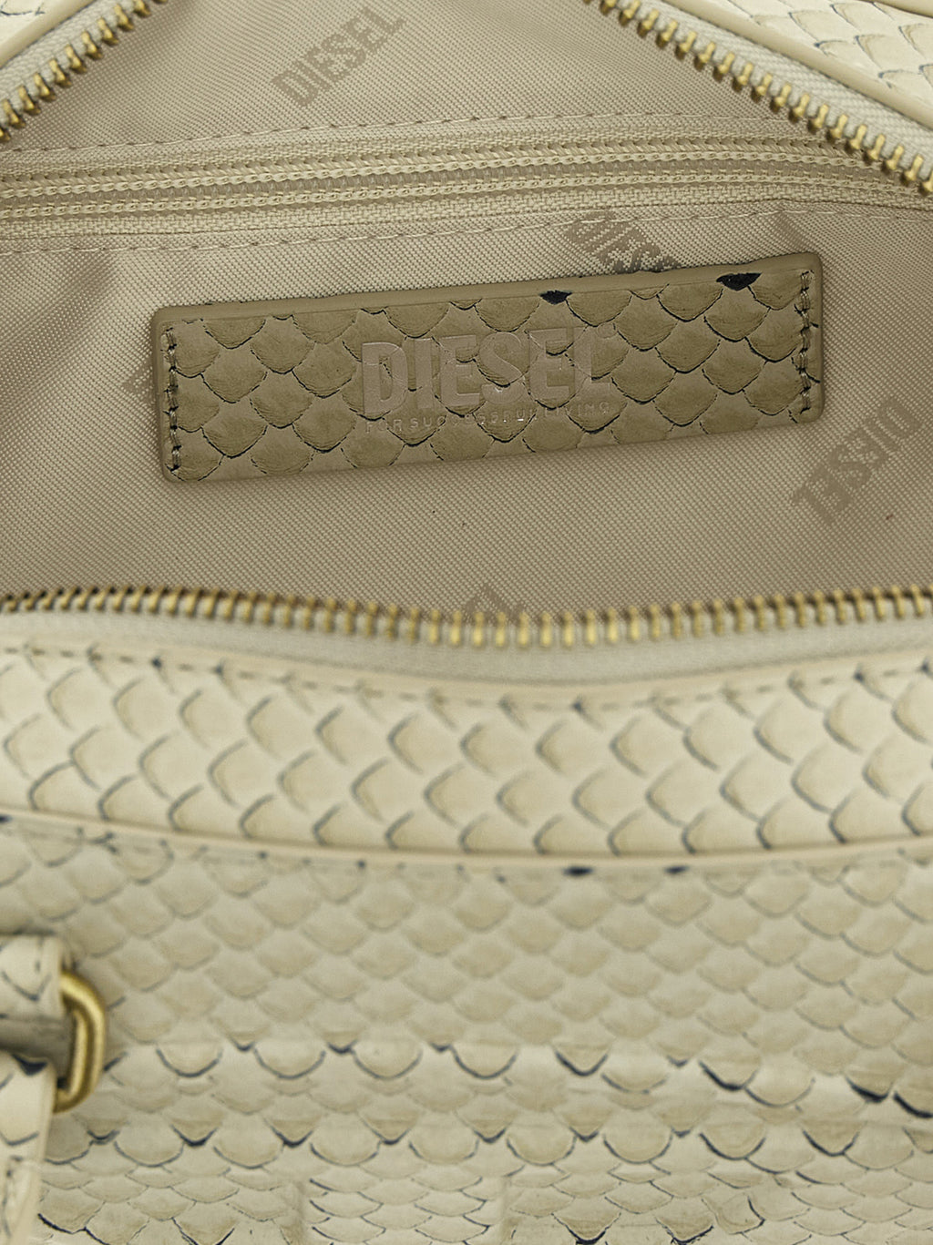 Beige Other Fibres Shoulder Bag
