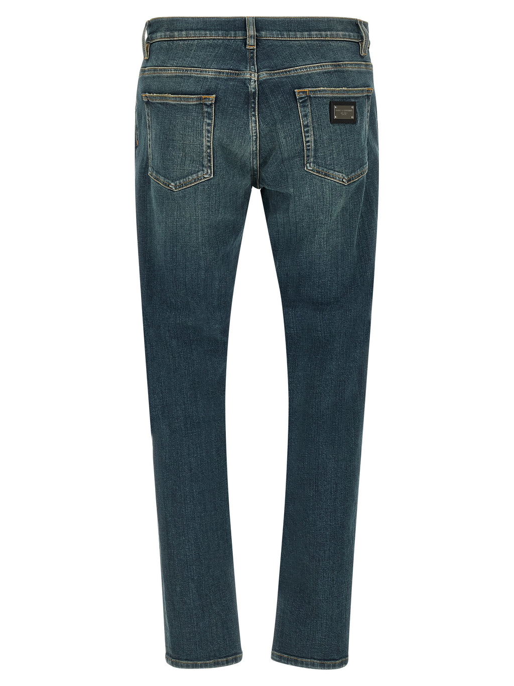 Blue Cotton Slim Fit Jeans