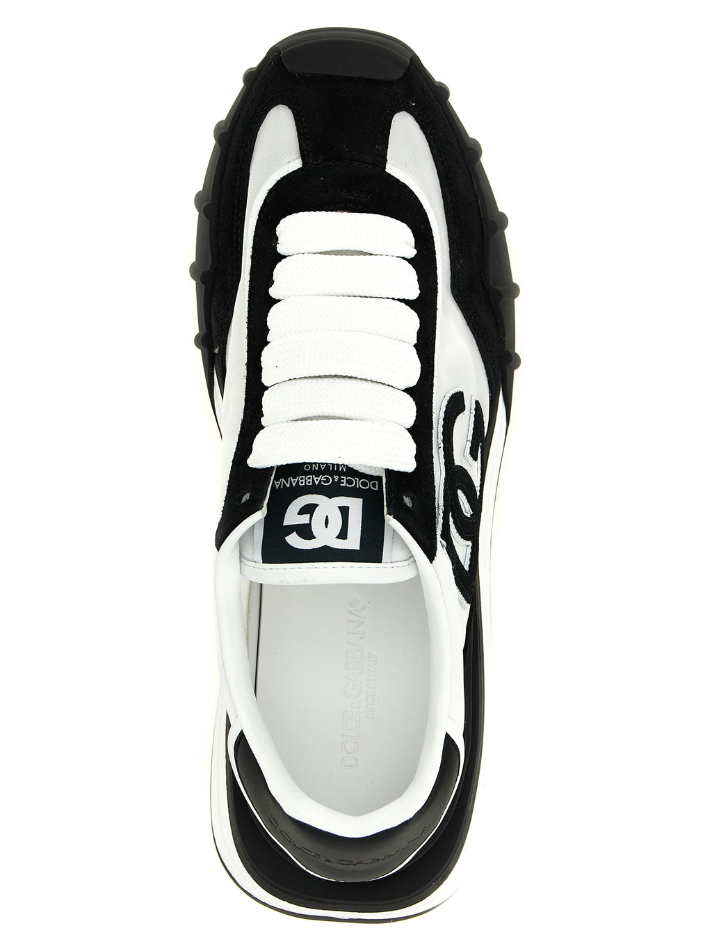 Bicolor Polyamide Athletic Sneakers