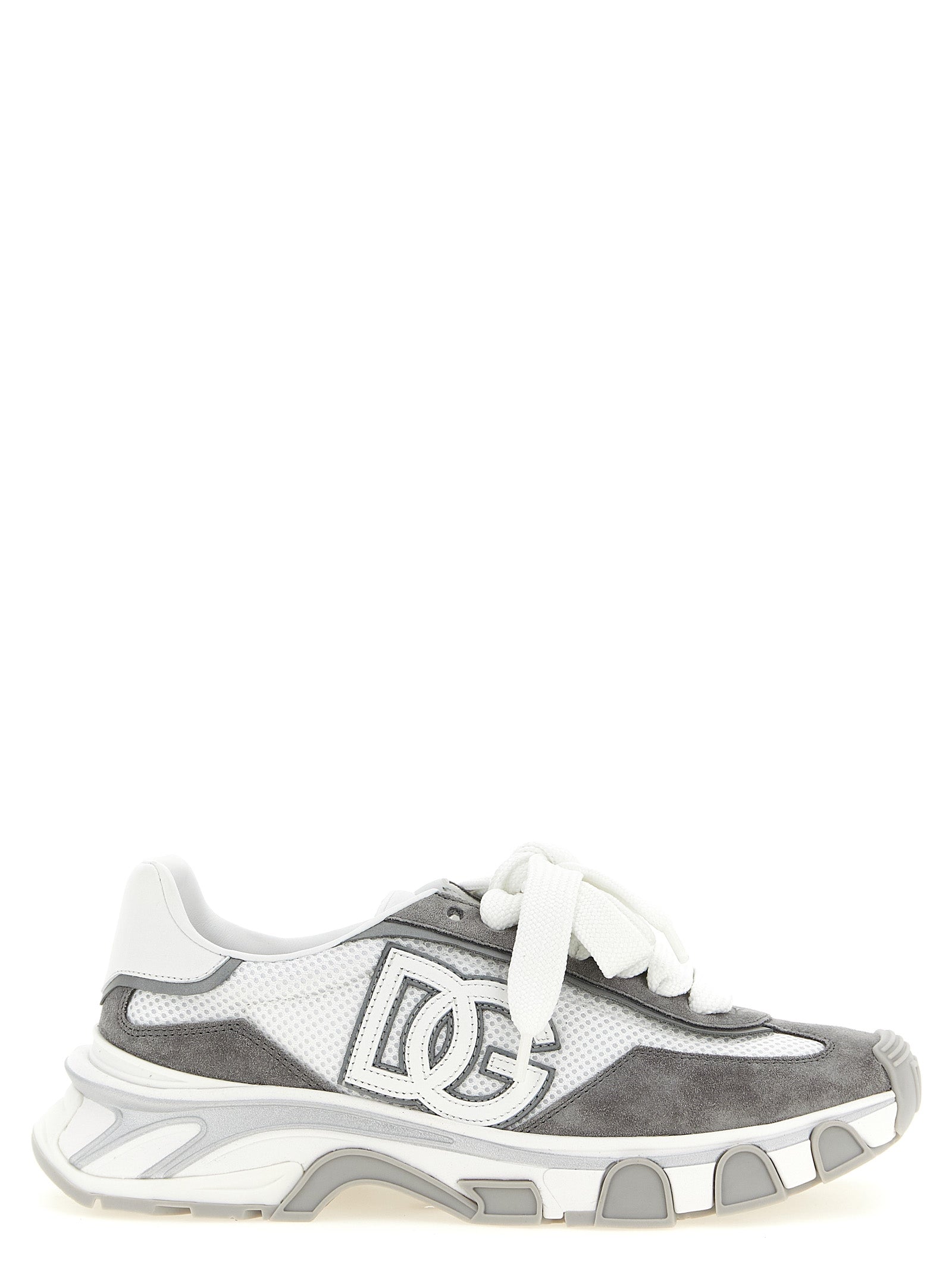 Gray Polyester Athletic Sneakers