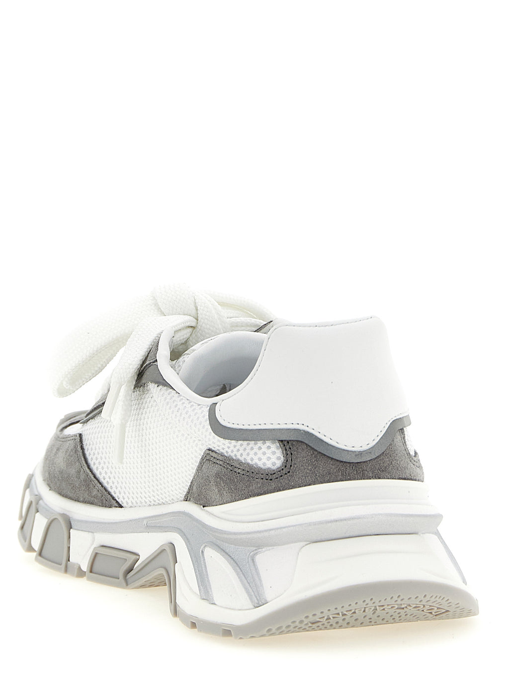 Gray Polyester Athletic Sneakers