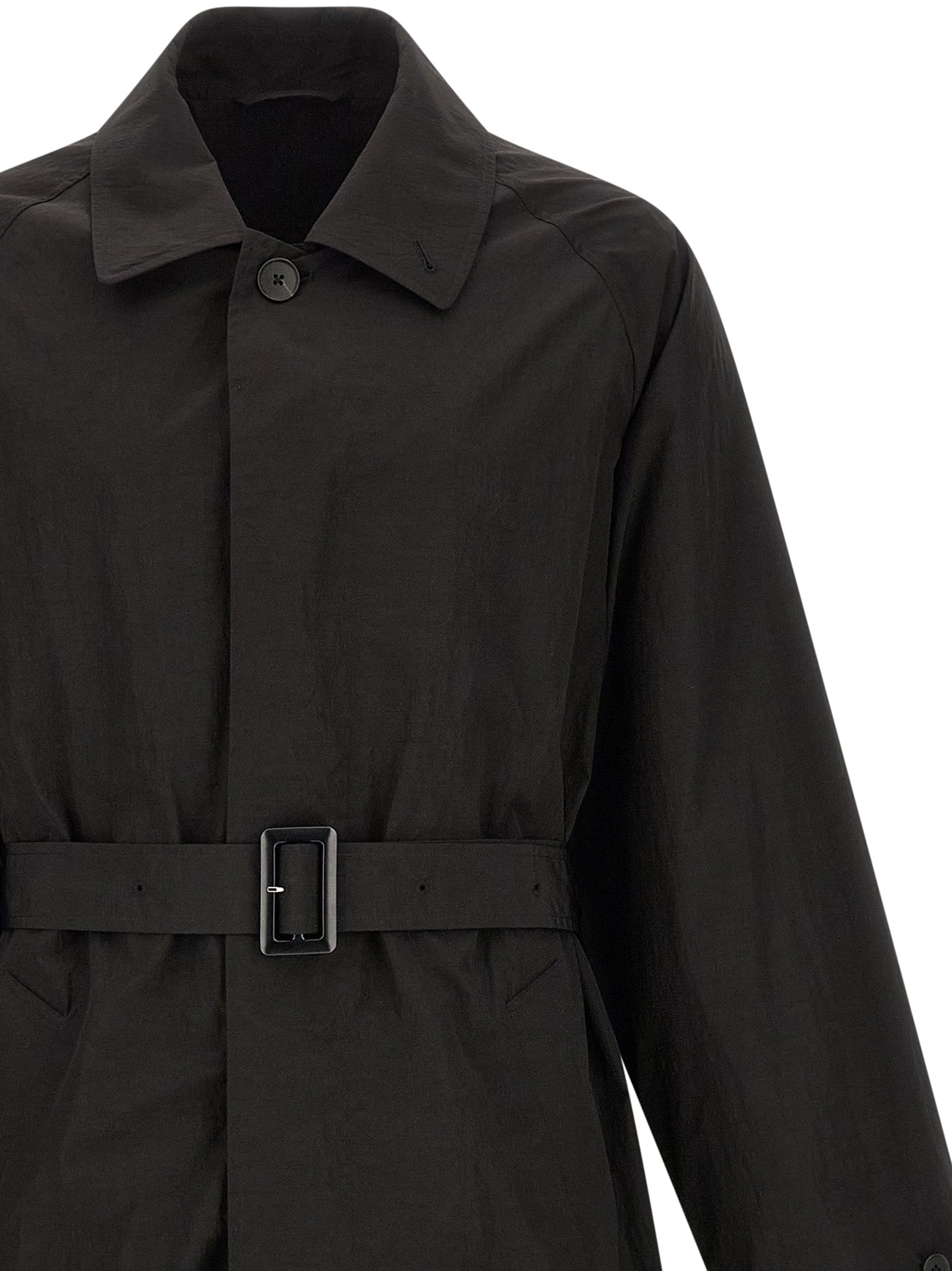 Black Polyester Coat