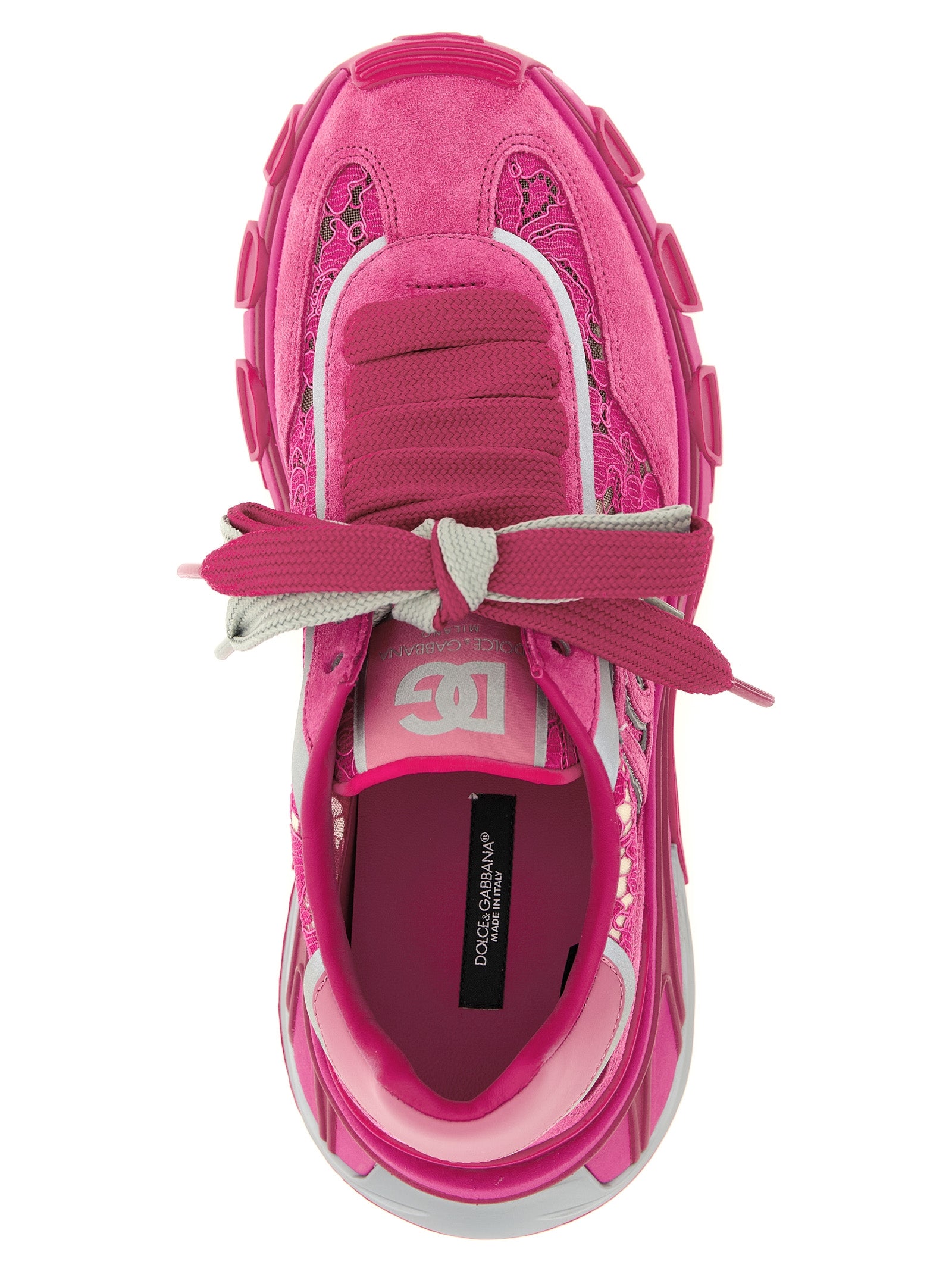 Fuchsia Polyamide Athletic Sneakers