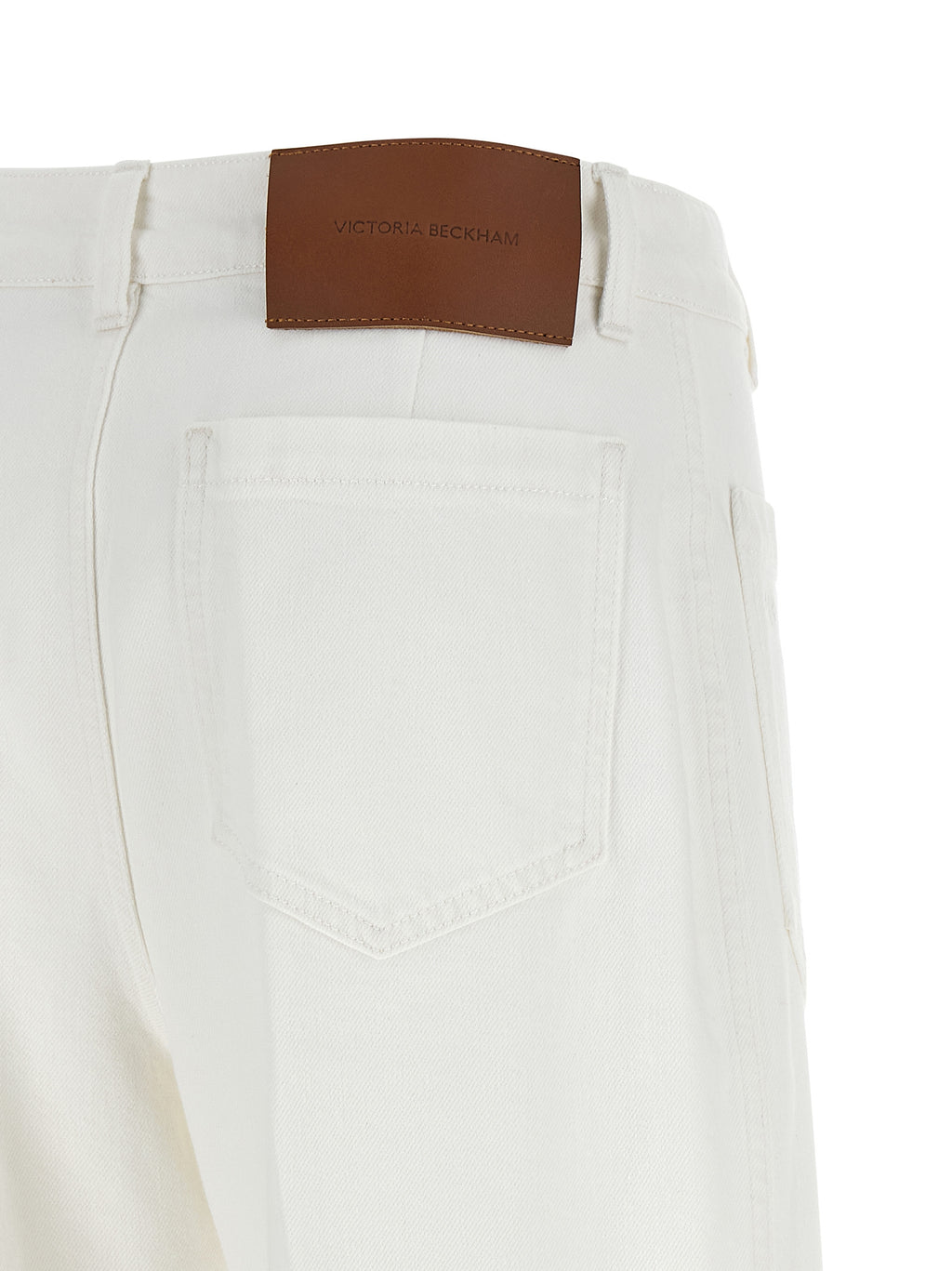 White Cotton Flared Jeans