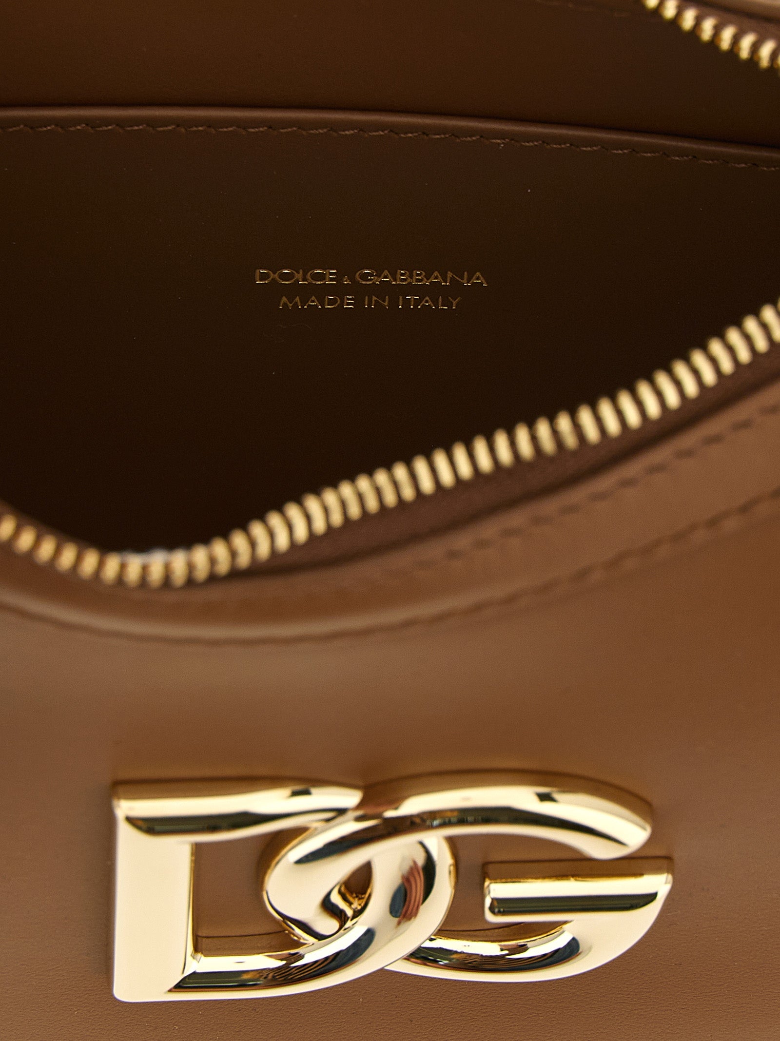 Brown Calfskin Shoulder Bag