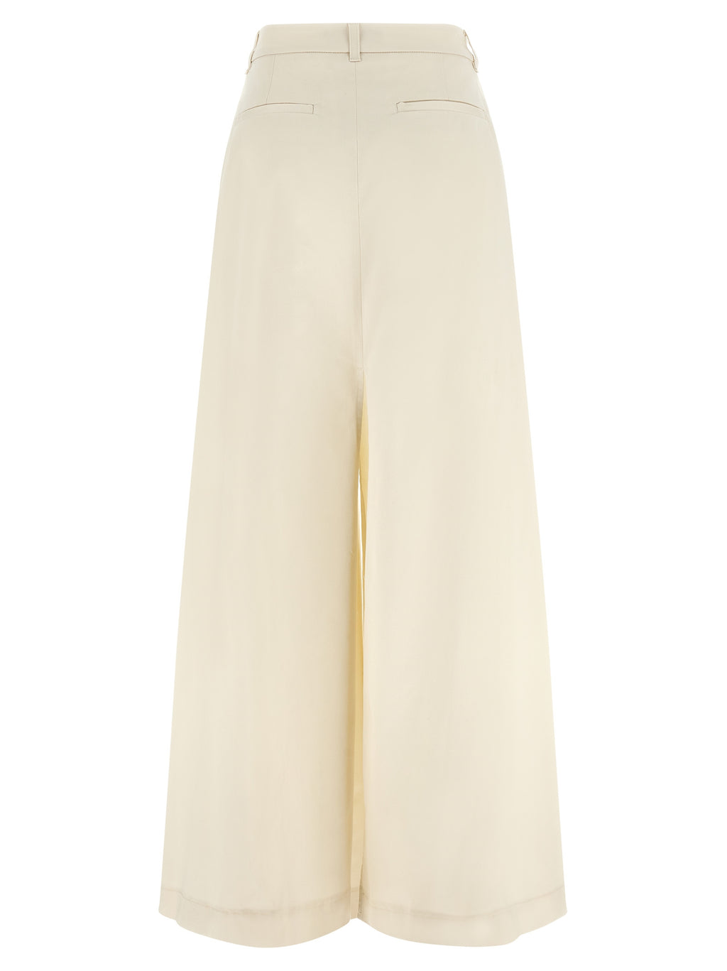 Beige Cotton Mini Skirt