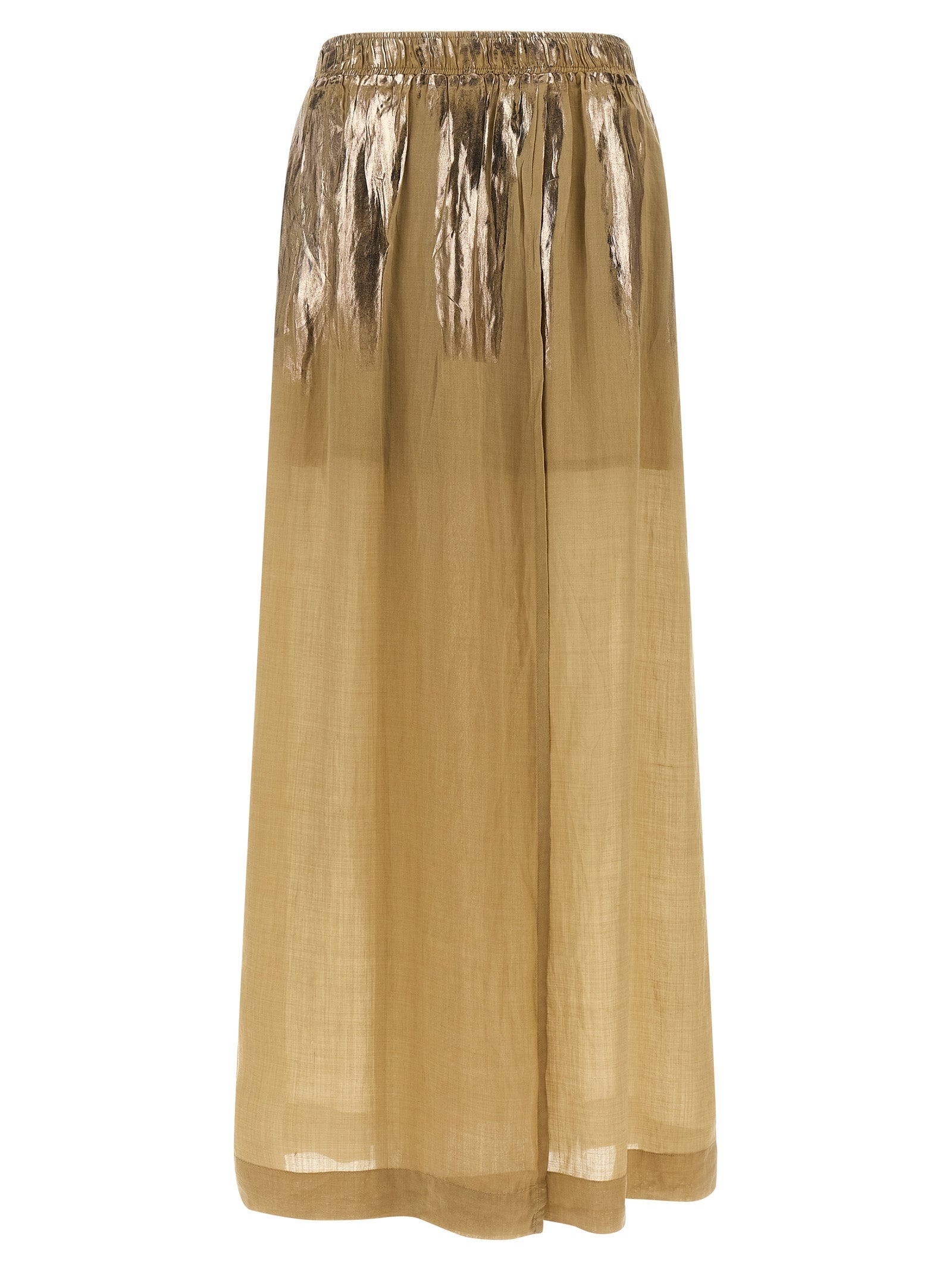 Brown Tencel Mini Skirt