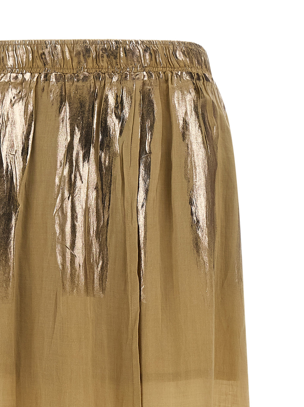 Brown Tencel Mini Skirt