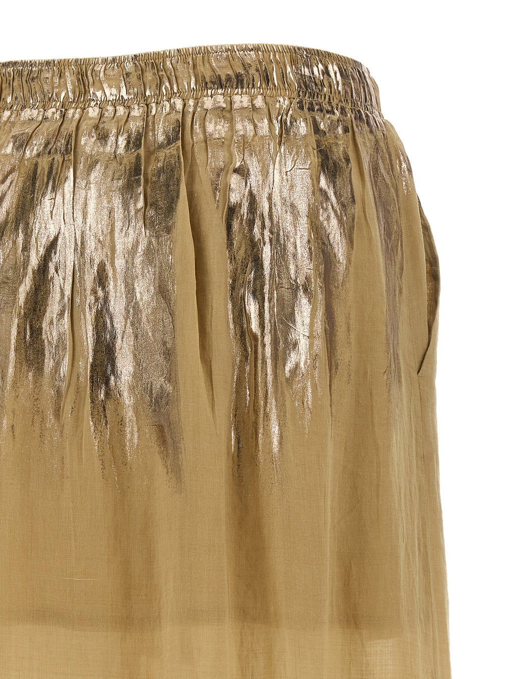 Brown Tencel Mini Skirt
