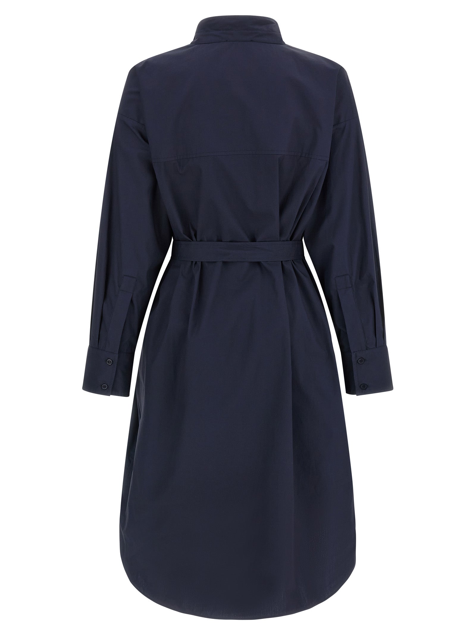 Blue Cotton Midi Dress