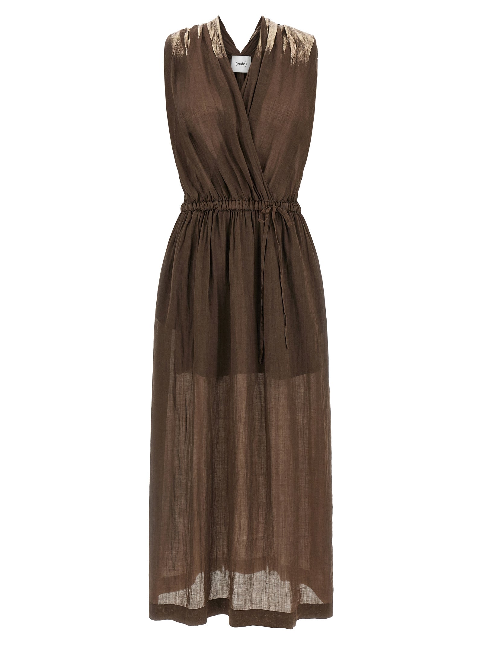 Brown Tencel Long Dress