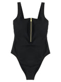 Black Polyamide One-Piece Swimsuit