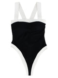 Bicolor Recycled Polyamide One-Piece Swimsuit