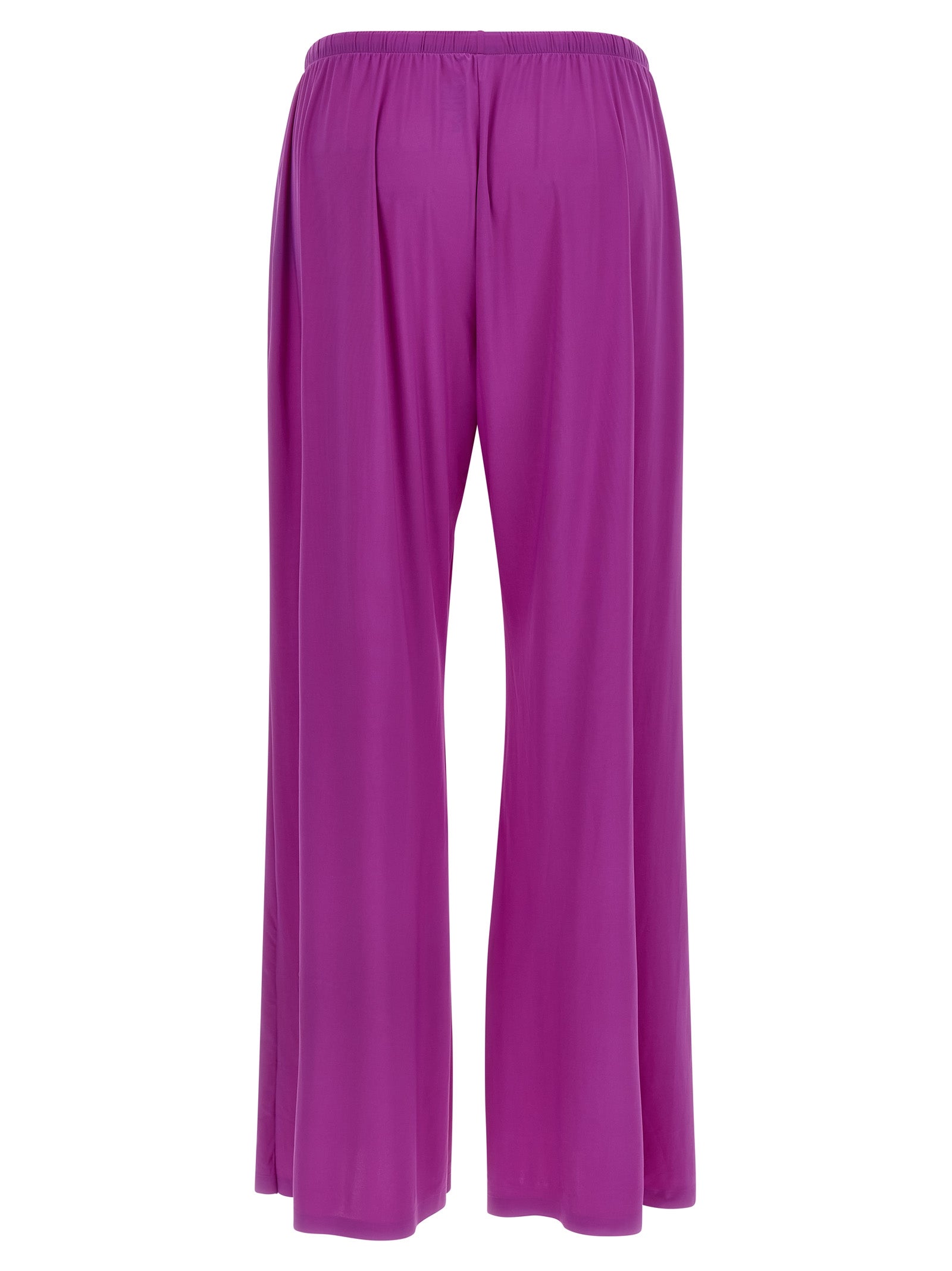 Purple Polyamide Casual Pants