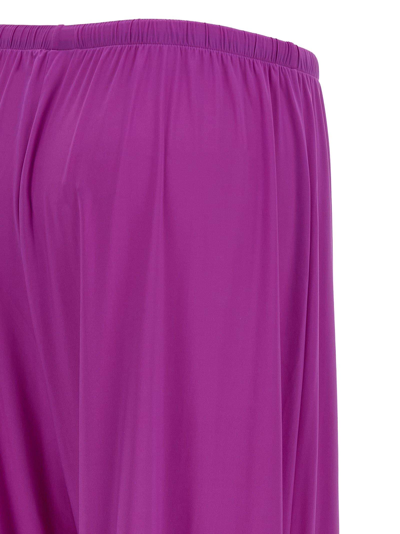 Purple Polyamide Casual Pants